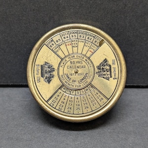 50 Year Calendar Paperweight - Etsy