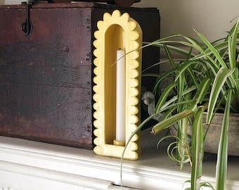 Portacandele da parete in ceramica fatto a mano (applique). Pronto per la spedizione.