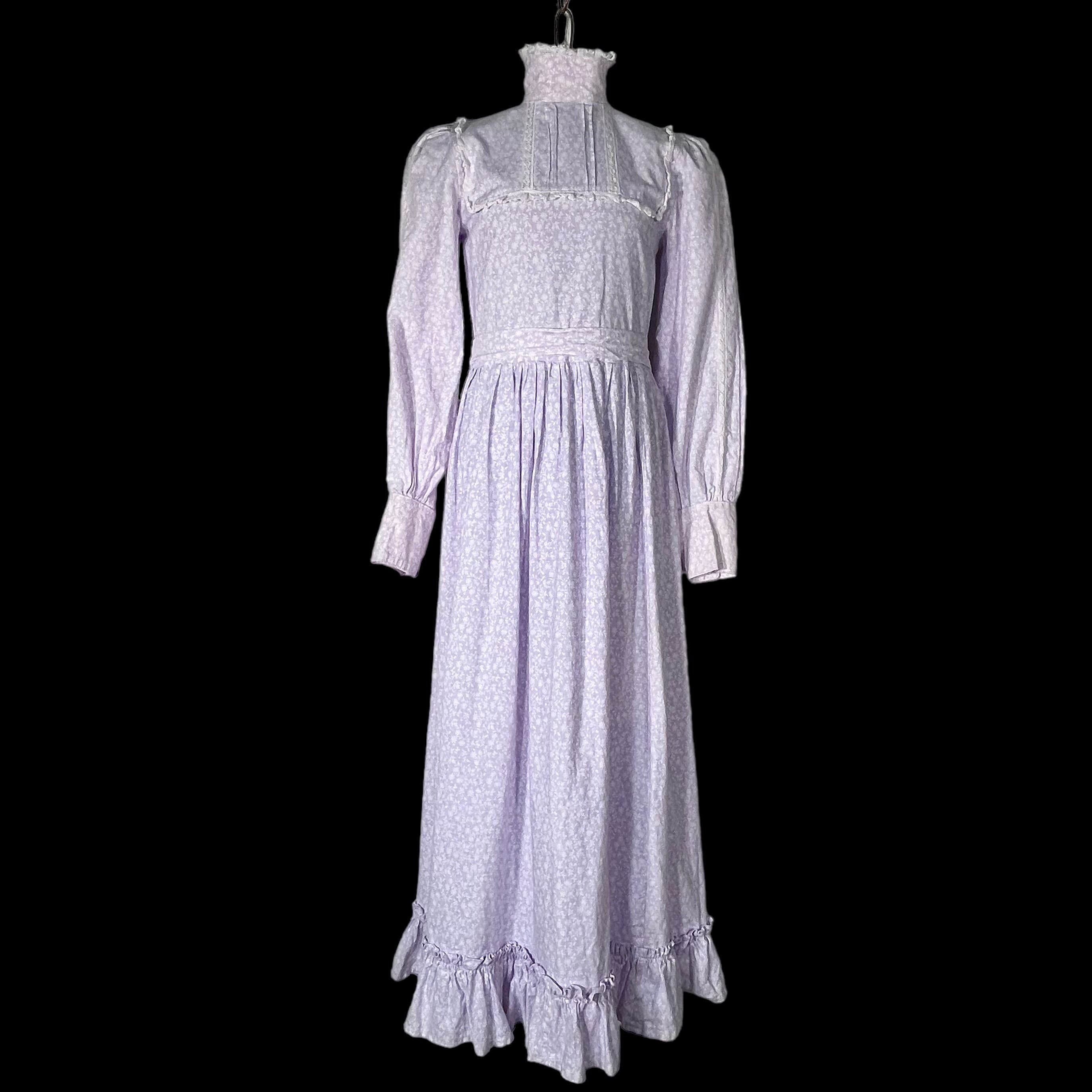 1970er Jahre Laura Ashley Childs Prairie Dress Made in Carno Etsy