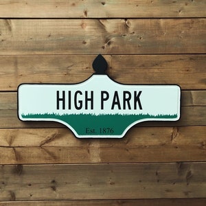 High Park - Plaque de rue de Toronto