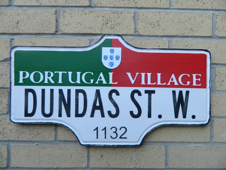 Toronto Street Sign Portugal Village Etsy