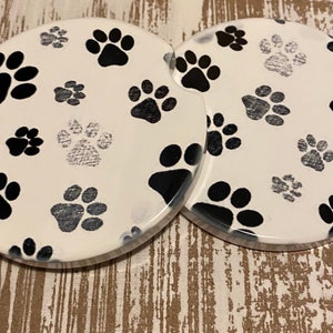 Car Coasters - Paw Print Dog Mom - Neoprene – Dotty's Farmhouse