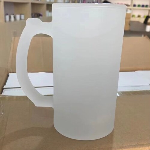 24 pack 16oz frosted glass mugs with handles, free shipping, sublimation mugs, shops sublimation blanks, handles, frosted glass