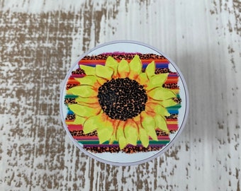 Colorful sunflower phone grip, phone grip, sunflower, gift, phone, accessory