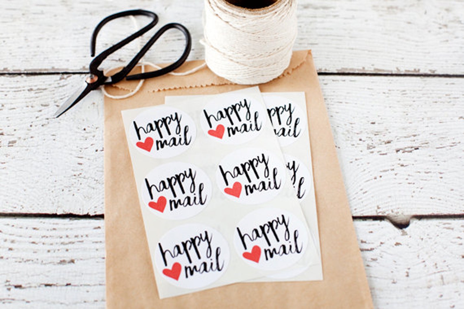 Happy Mail Stickers/seals Set of 12 Happy Mail Stickers Etsy