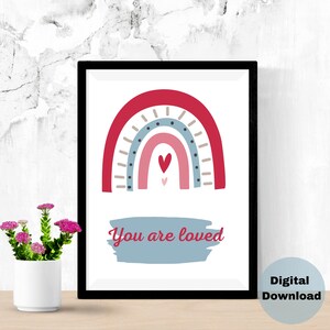 You are Loved Rainbow Wall Art