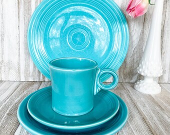 Fiesta® Sunflower 4-Piece Place Setting - Mid-Century Modern China Dinnerware