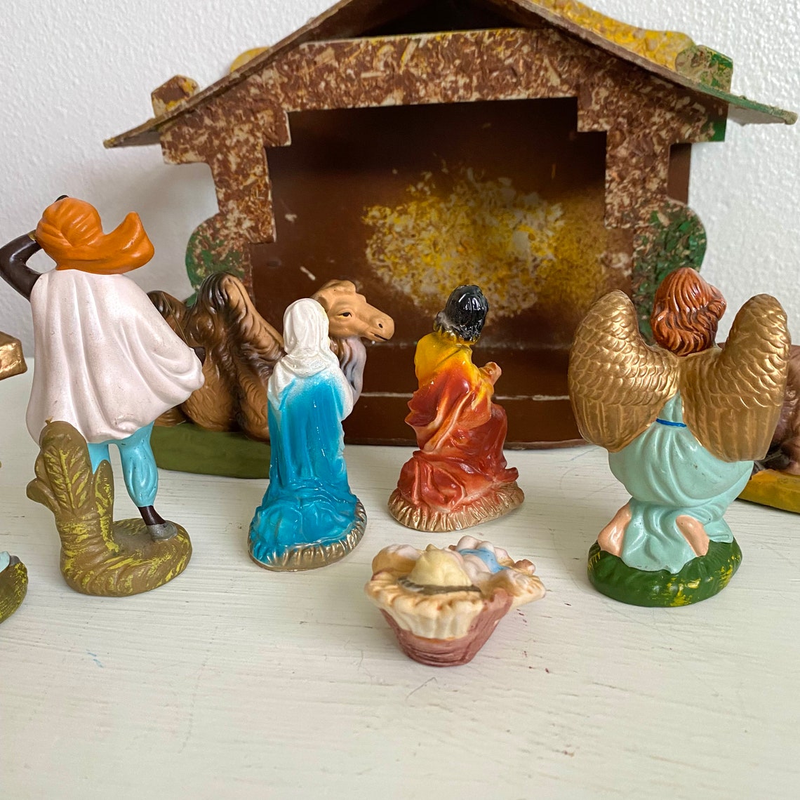 Vintage Nativity Set Japan Nippon Yoko Boeki Co 9 Piece With Etsy