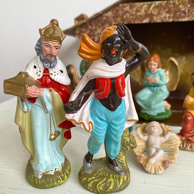 Vintage Nativity Set Japan Nippon Yoko Boeki Co 9 Piece With Etsy