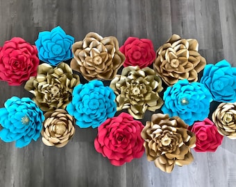 16 piece paper flower set