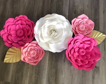 5 piece paper flower set