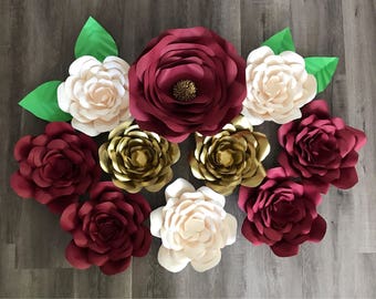 10 piece paper flower set