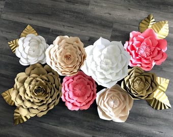 8 piece paper flower set