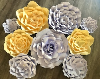 9 piece paper flower set