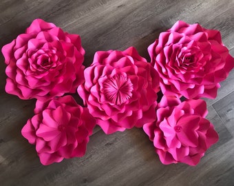 5 piece paper flower set