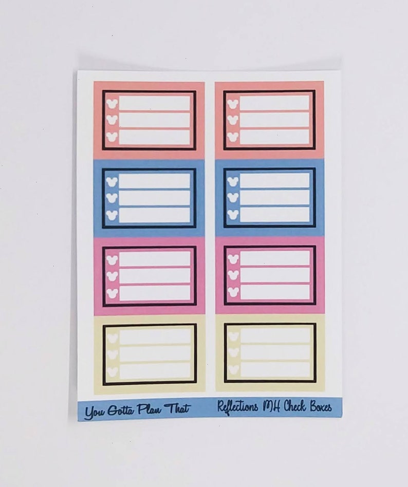 Mouse Head Half Box Check List Basics Planner Stickers