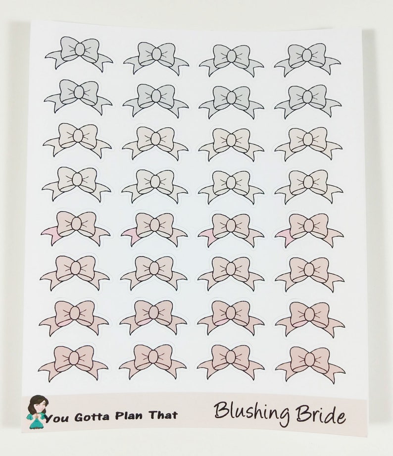 Small Bows Basics Planner Stickers | Etsy