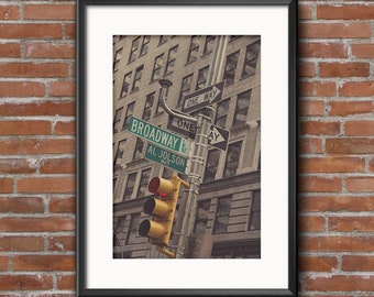 impression vintage de photographie de rue de New York : Broadway, Al Jolson Way (téléchargement numérique)