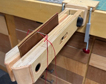 HV - Xtra Large Leather Craft Stitching Pony Vise (12" fixed clamping space) with optional accessories