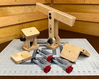 HV12-W Leather Craft Vise Stitching Pony with Rotating Wings (12" Clamping Space) Crafted in the USA