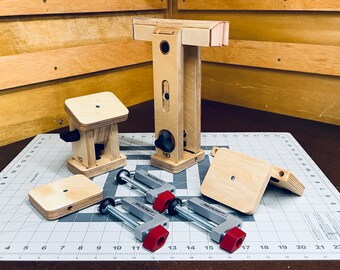 HV - Large 8" Fixed Wing, Leather Craft Stitching Pony Vise ( 8"  clamping space, 8" depth) with optional accessories