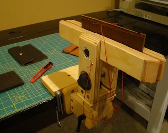 HV - Small 12" Fixed Wing, Leather Craft Stitching Pony Vise (12"clamping space 4" depth) with optional accessories