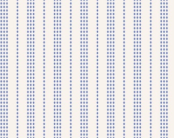 Yardage Gift TILDA TEA TOWEL Basics Biscuit Stripes Blue Sku 130061 Tilda Quilt Fabric By the Yard