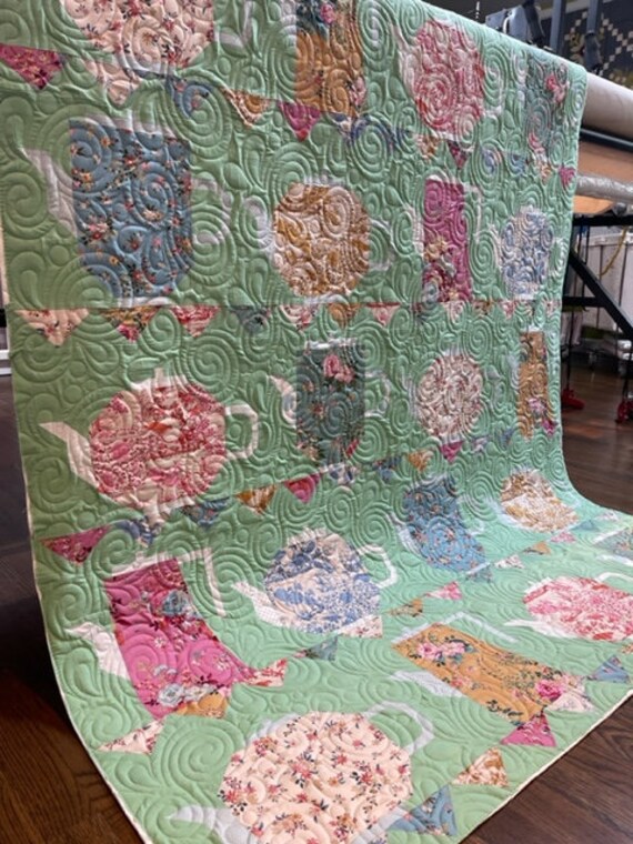 Tilda's Teapots Quilt Kit Featuring Chic Escape Etsy