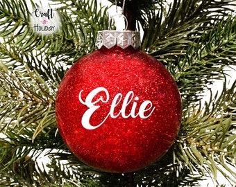 Christmas Ornament, Personalized Christmas Ornament, Christmas Ornament 2023, Glitter Ornament, Bulk Personalized Ornament, Company Ornament