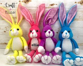 Personalized Plush Easter Bunny | Easter Basket Stuffer | Plush Easter Bunny | Custom Easter Bunny | Easter Bunny Gift
