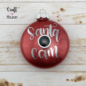 Santa Cam Ornament | Custom Christmas Ornament | Santa Ornament for Christmas | Personalized Glass Santa Cam Ornament | Christmas Ornaments