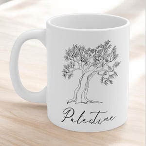 Olive tree palestine coffee tea Ceramic Mug 11oz, tea mug, coffee mug, palestine, Palestinian