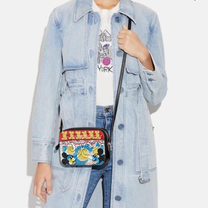 Coach Disney Mickey Mouse X Keith Haring Mini Camera Bag Crossbody Bag image 8