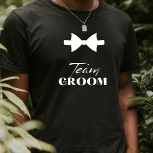 Team groom bow Unisex Heavy Cotton Tee, T-shirt groom, tees groom, tees, T-shirt, wedding, party, groom bow