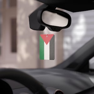 Car Air Freshener - Palestine Flag Scented Auto Freshener, Rearview Mirror Decor, Travel Accessories, Gift for Palestine Supporters, Unique