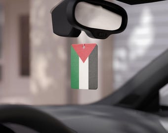 Car Air Freshener - Palestine Flag Scented Auto Freshener, Rearview Mirror Decor, Travel Accessories, Gift for Palestine Supporters, Unique