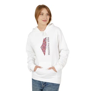 Palästinenser Tatreez Karte Unisex Midweight Softstyle Fleece Hoodie Hoodie Sweatshirt Winter Shirt Palästina Karte