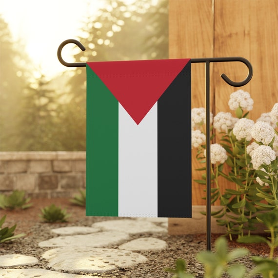 Bandiera Della Palestina Con Pugno Alzato 90x150 Cm, In Poliestere Per Esterni