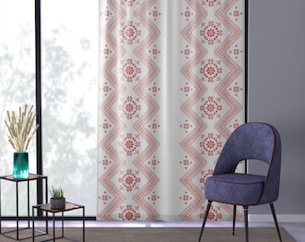 Palestine Tatreez printed embroidery sheer Window Curtain, window decorations, window curtain, gift , home decorations