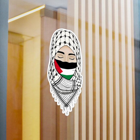 Autocollant Cœur Drapeau Palestine 20 Cm - Vinyle Résistant Aux Intempéries Pour Voiture, Casque, Fenêtre - 8