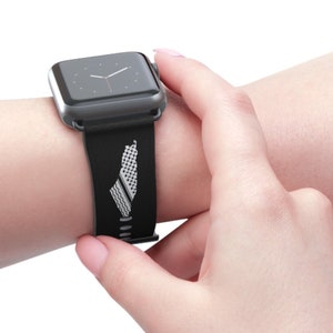 Palestine map kuffiyah faux leather Apple Watch Band, fashion band, Gaza, palestine, gift, Palestinian kufiya map, Palestina, fashion band