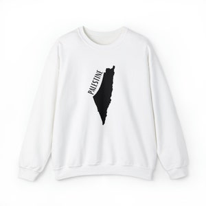 Map of palestine Unisex Heavy Blend Crewneck pullover Sweatshirt, palestine map, winter shirt , sweatshirt