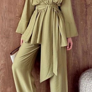 Timeless Tencel Wrap Pant Set
