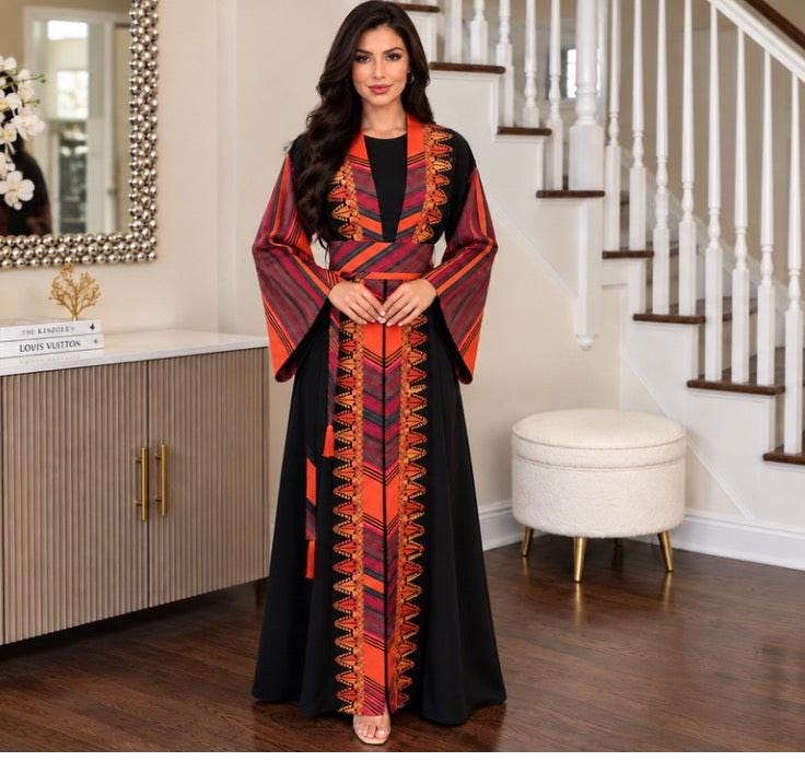 Palestinian Tatreez chamikh Bshit Cardigan abaya