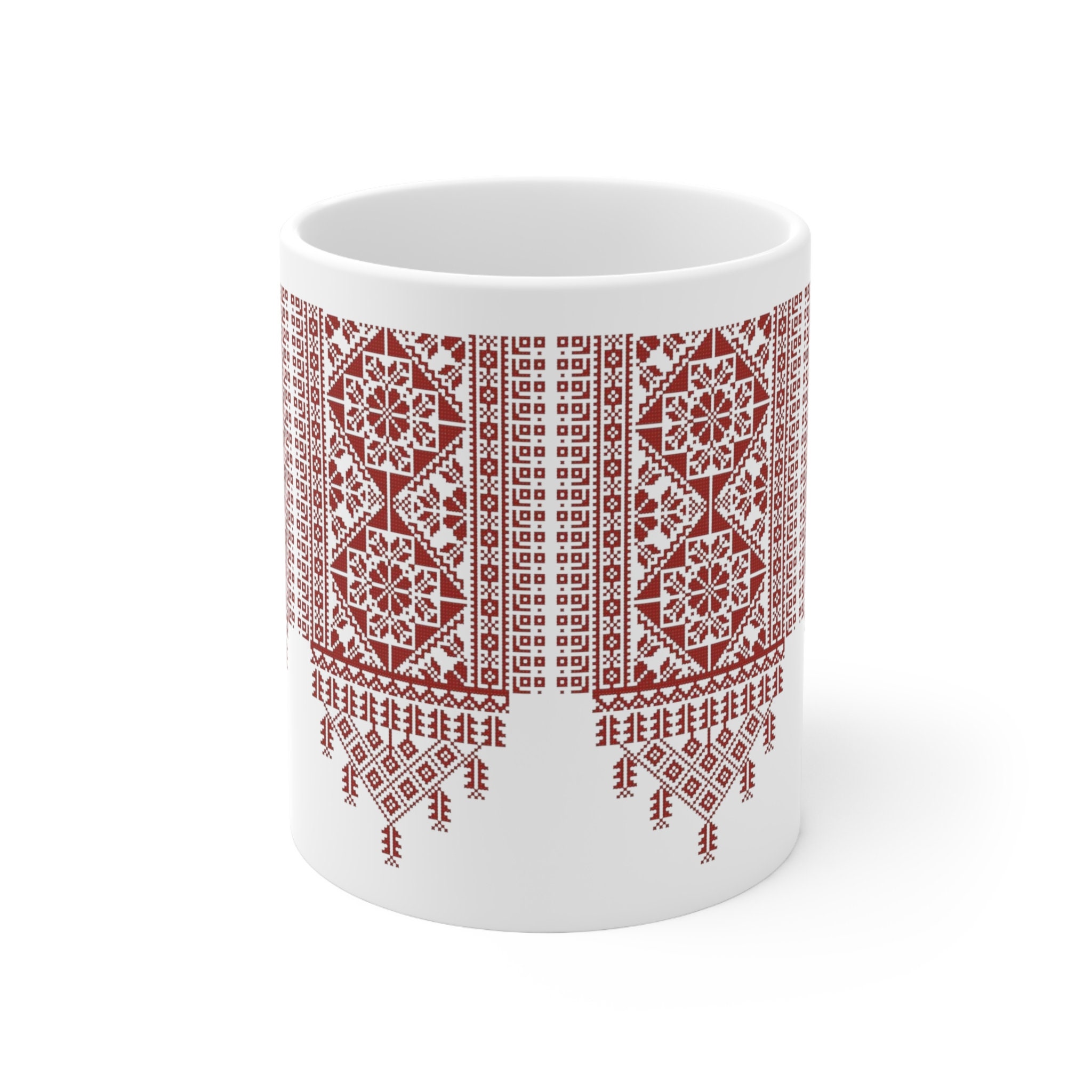 Light Pink Kofea – Elegant Handmade Palestinian Tatreez