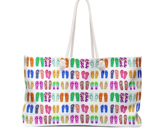 Flip flops prints Weekender Bag, beach bag, flip flop, vacation bag