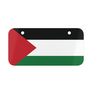 Palestine Flag Mini License Plate - Patriotic Car Accessories, Cultural Gift, Travel Souvenir, Palestinian Pride Decor, Country Flag Name
