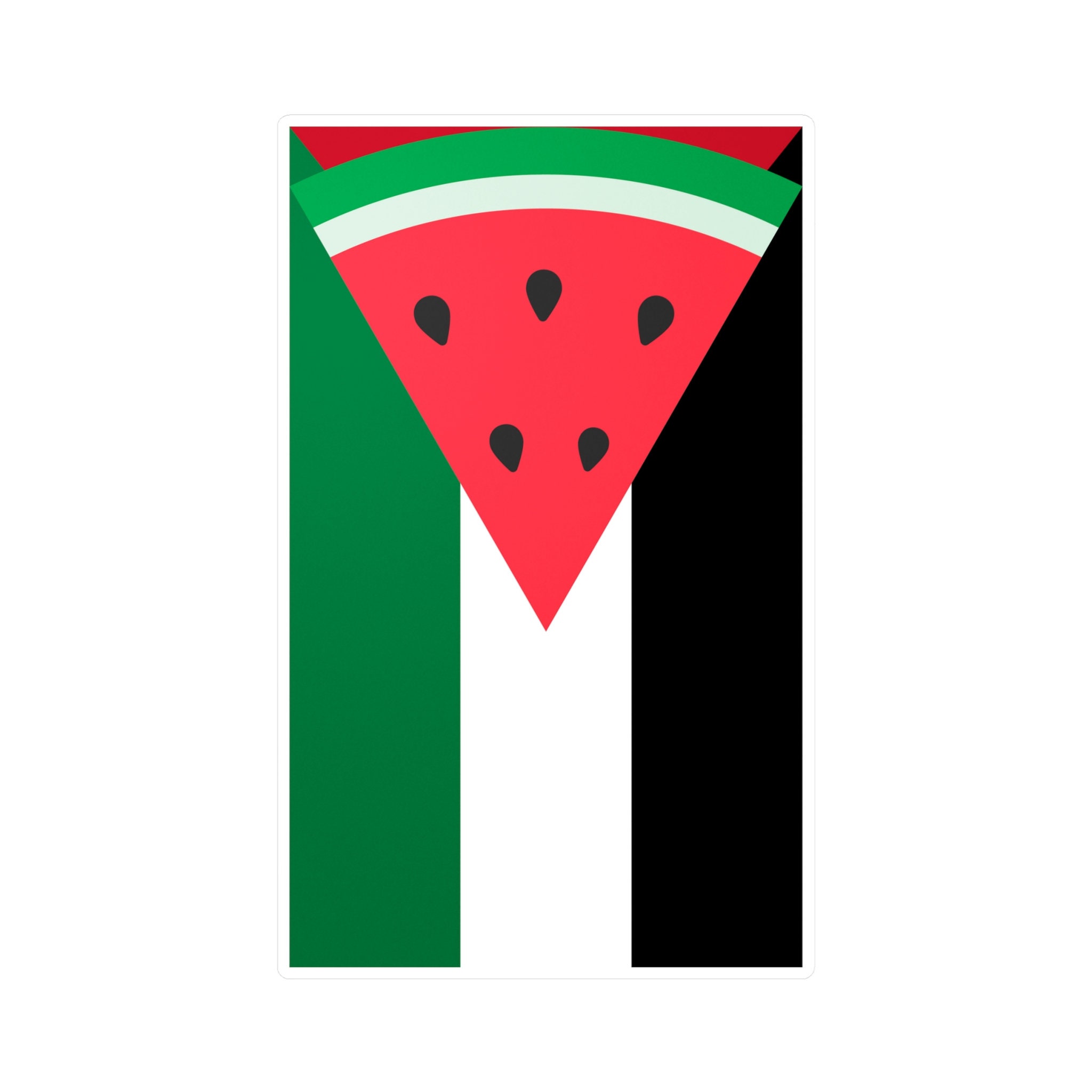 Palestine Watermelon Symbol Kiss-cut Vinyl Decals Stickers, Solidarity