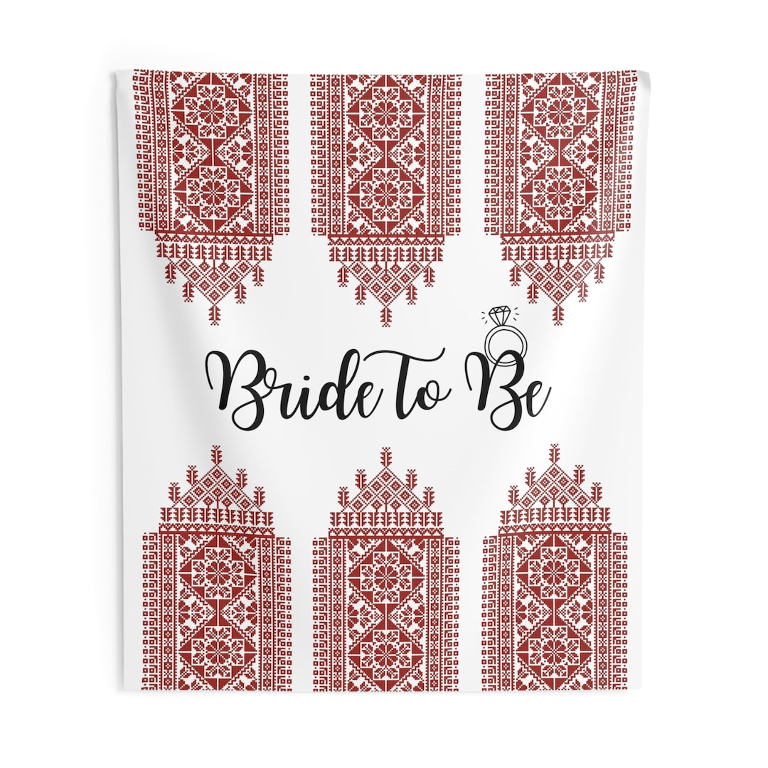 Henna Backdrop Bride to Be Personalized Indoor Wall Tapestries, Henna