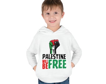 Palestine will be free Toddler Pullover Fleece Hoodie, free Palestine hoodie, Palestinian kids shirt, gift for kids , boys girl hoodie